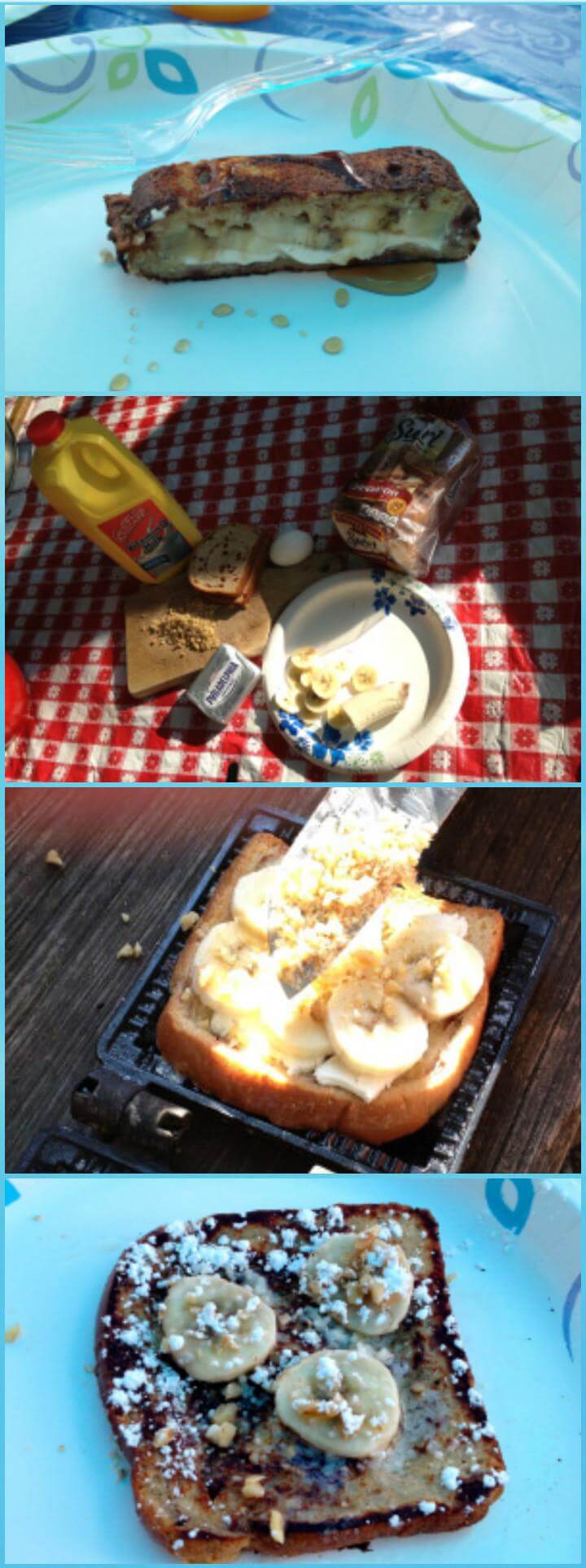 Stuffed French toast moutain pie