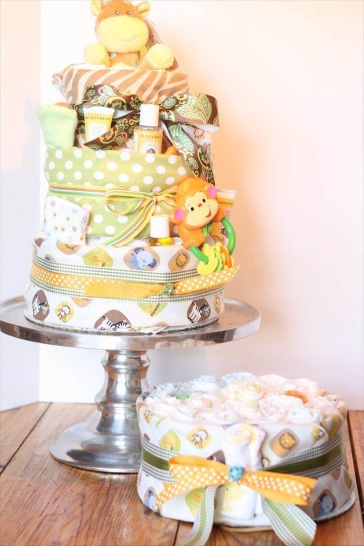 cool baby shower diaper cake