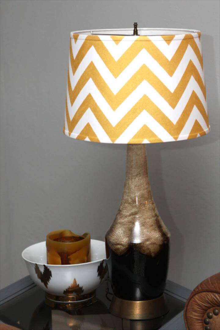 DIY chevron lampshade