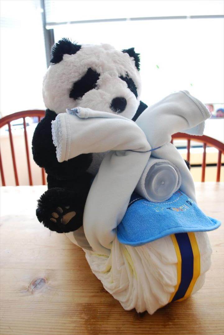 panda chopper diaper cake