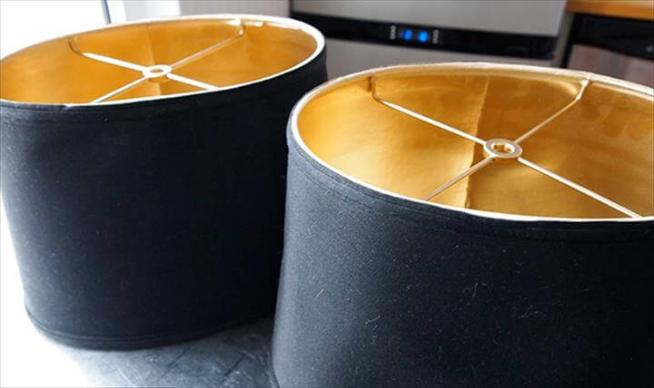 handmade golden glow lampshades