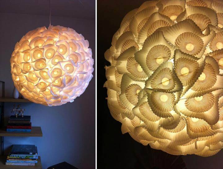 cupcake paper orb lampshade idea
