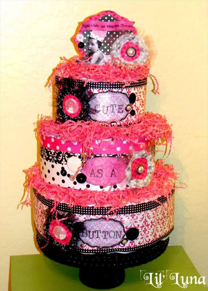 eye-captivating paper diaper cake