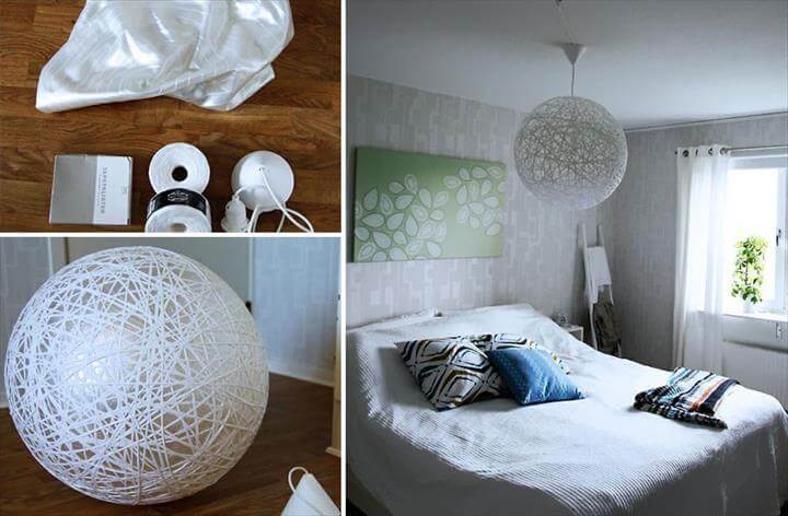 ingenious yarn pendant lamp