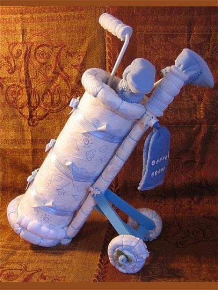 cool golf club diaper cake