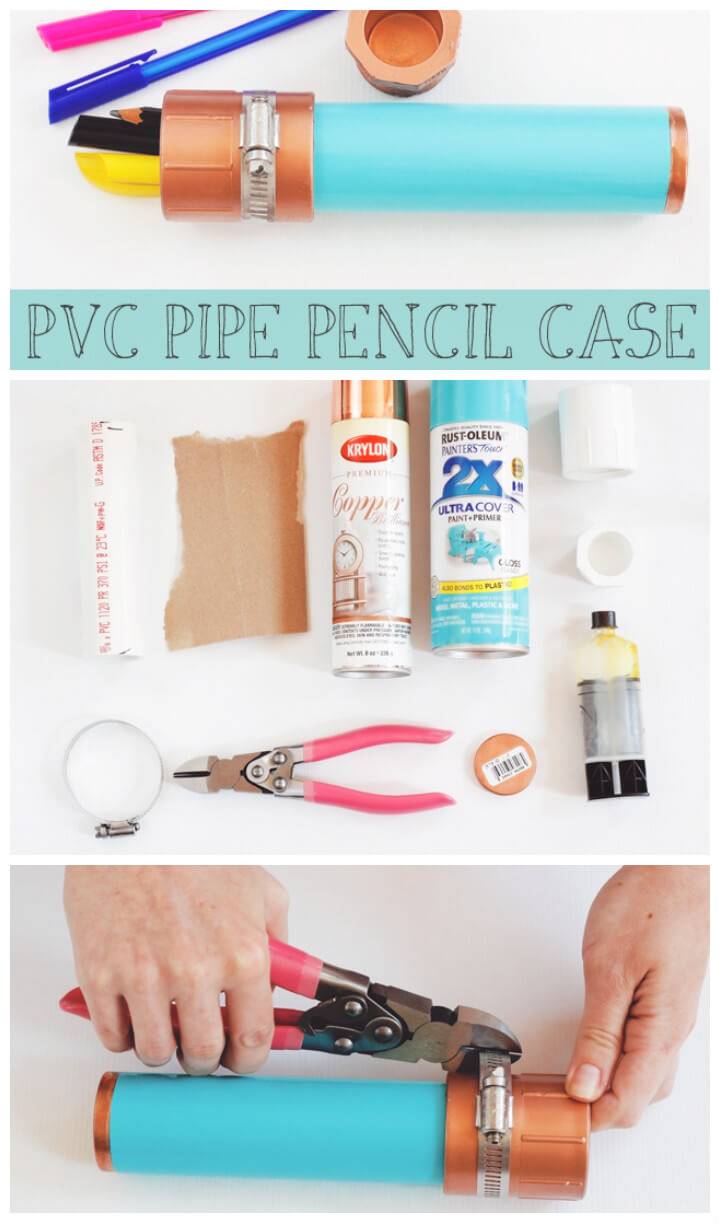 how to build a PVC pencil case