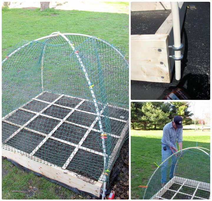 recycled pvc pipe raised garden bed cover