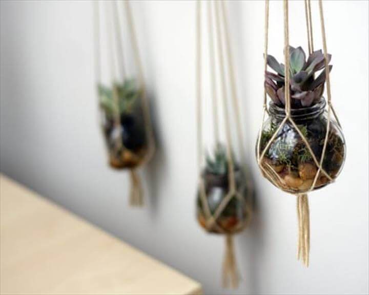 easy twine and rope plant hanger