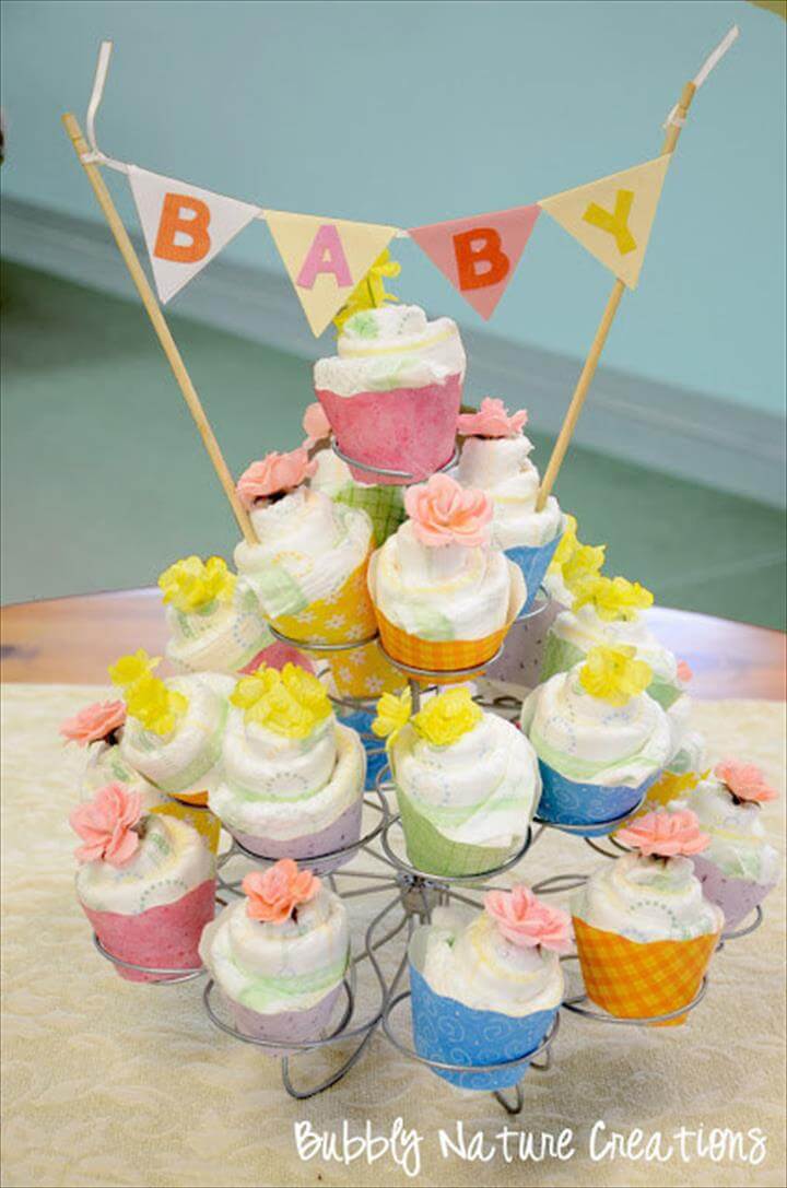  diaper cupcakes DIY