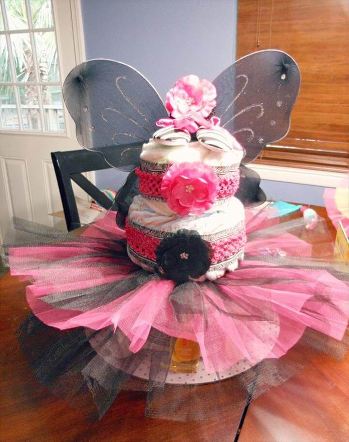 DIY fairy tutu diaper cake