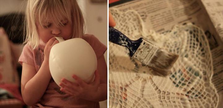 how to make a doily lampshade