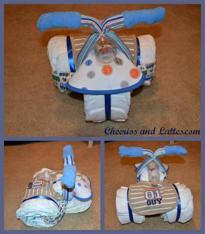 awesome tricycle diaper cake