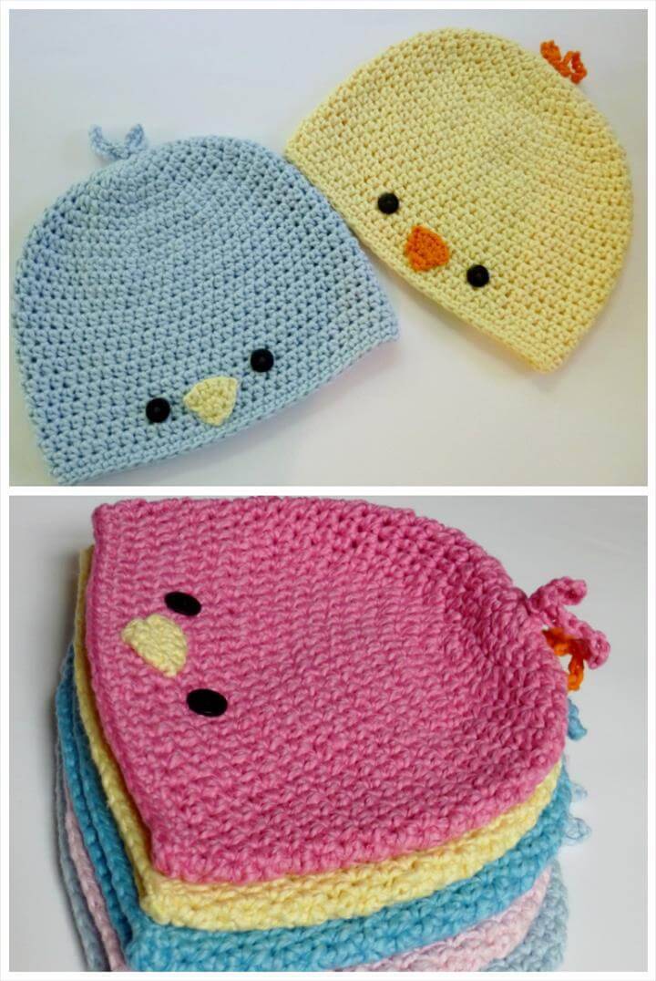 cute crochet baby chic or baby bird hat