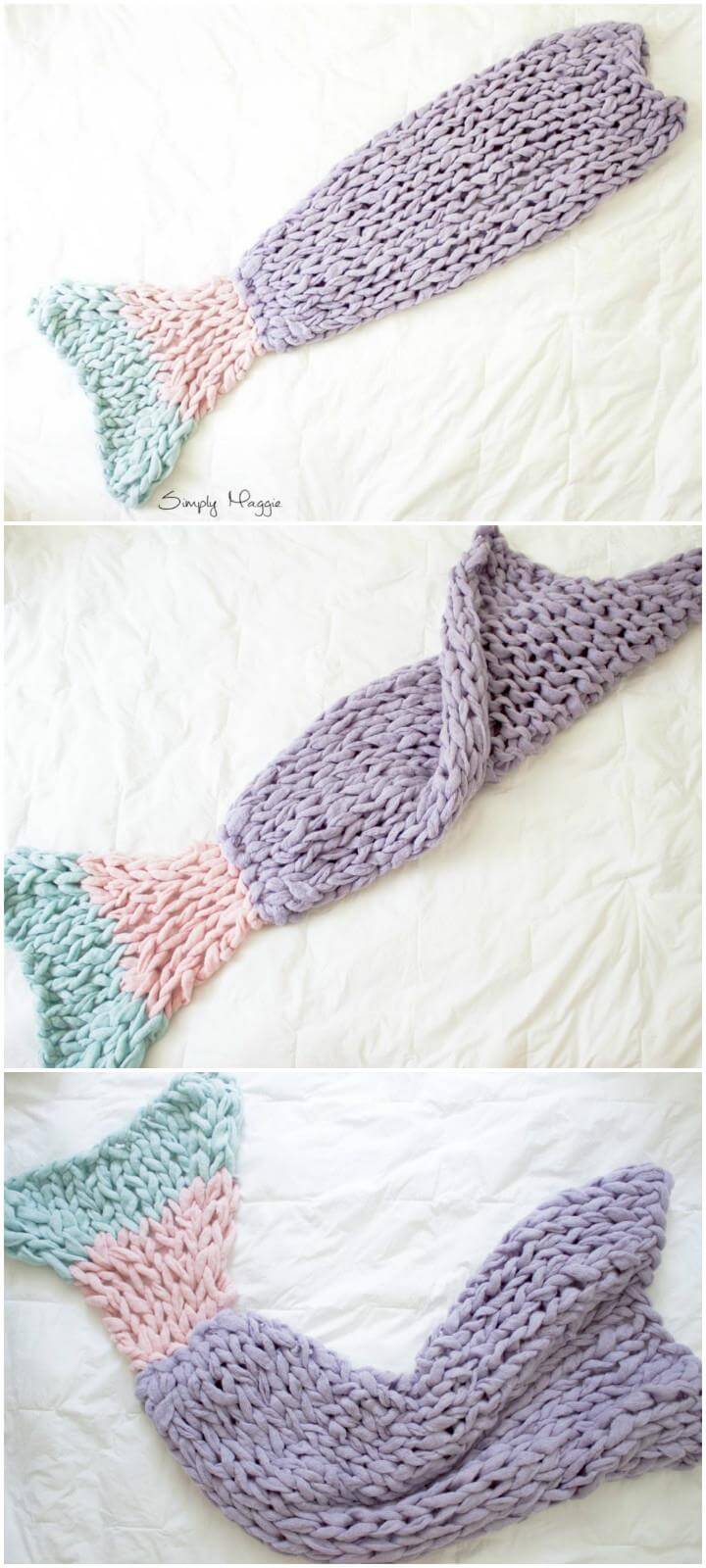 22 Free Crochet Mermaid Tail Blanket Patterns ⋆ DIY Crafts