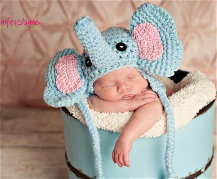 adorable baby crochet elephant hat