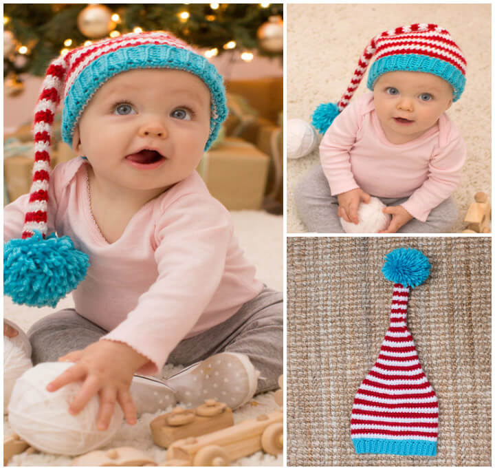 funky baby crochet elf hat