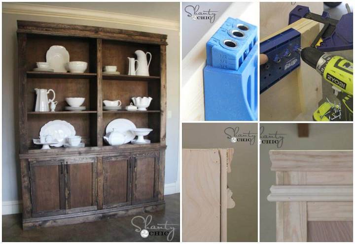 self-installed dining hutch