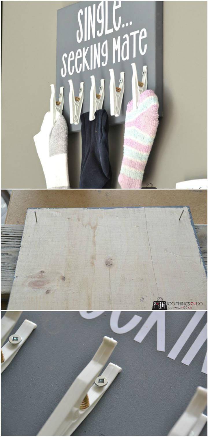 handmade missing socks board