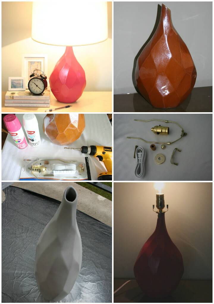 old vase into table lamp