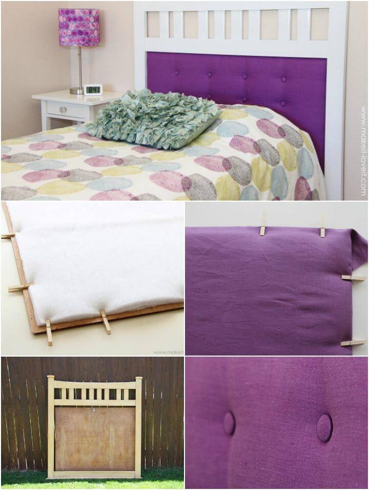 purple bed headboard