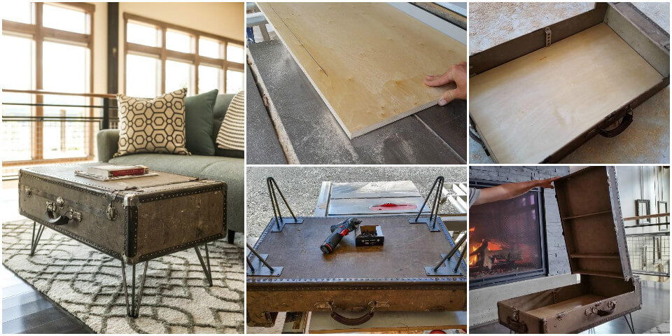 repurposed suitcase coffee table