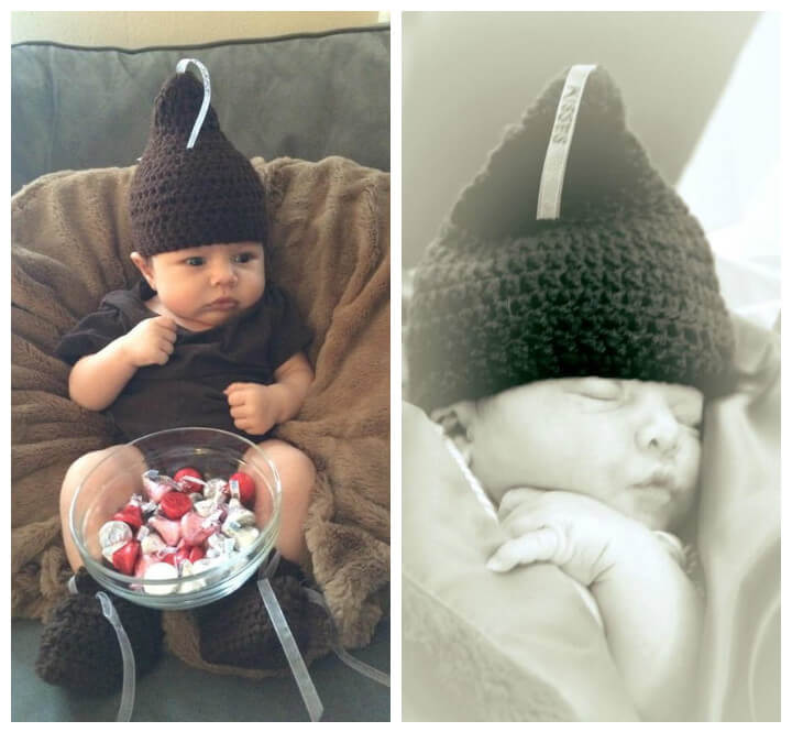 easy hershey kiss baby hat pattern