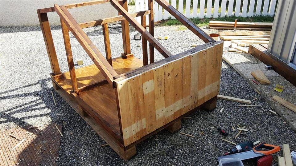 pallet dog house installation