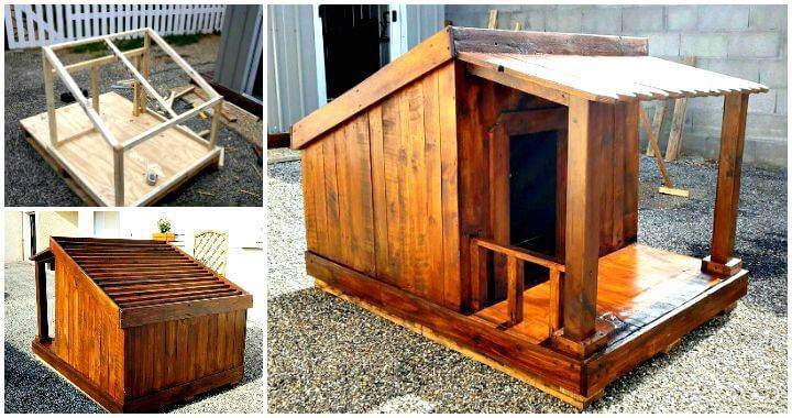 pallet dog house - step by step plan ⋆ diy crafts