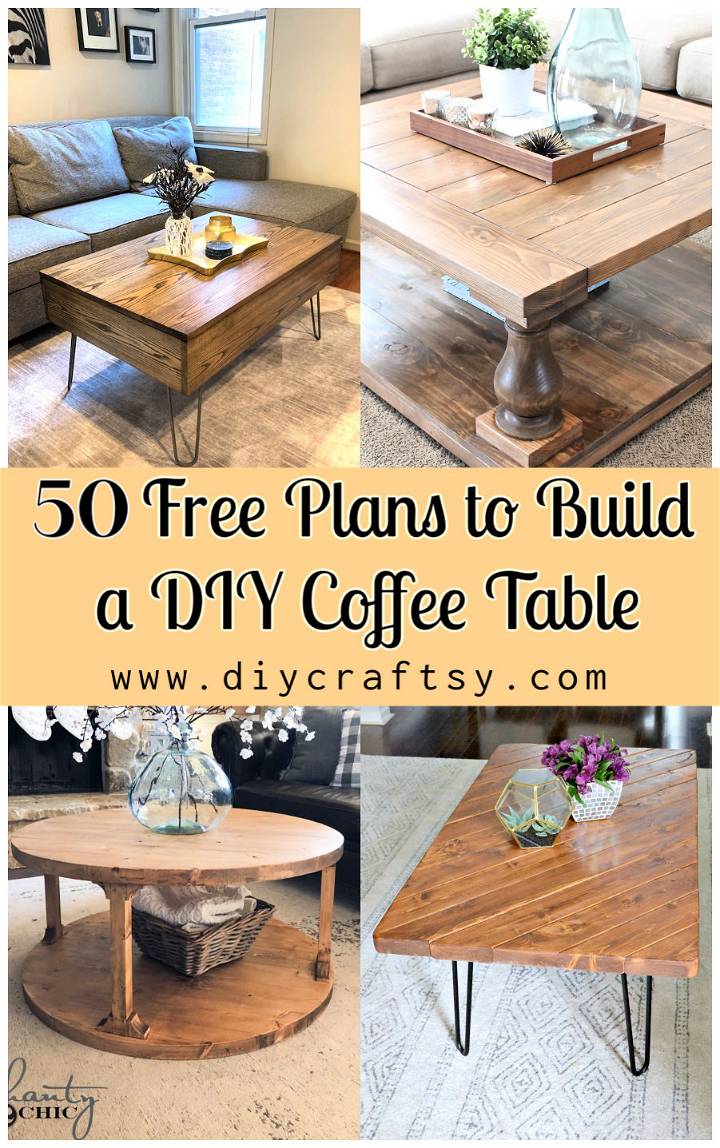 50 Diy Coffee Table Plans Free 2022