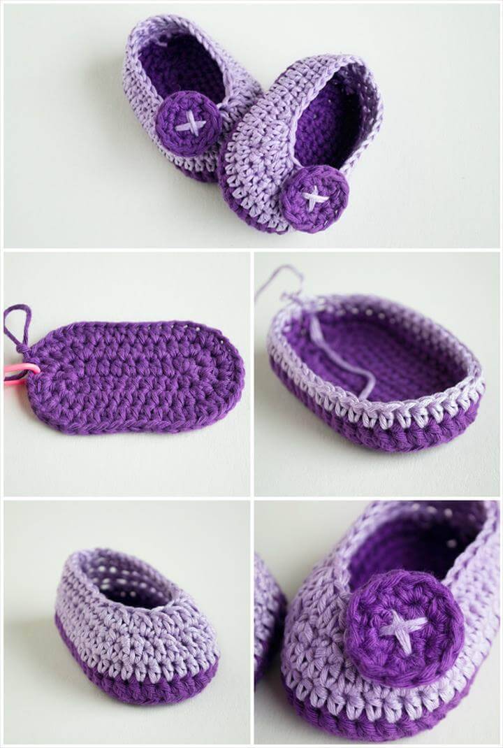 free crochet baby butterfly shoes pattern