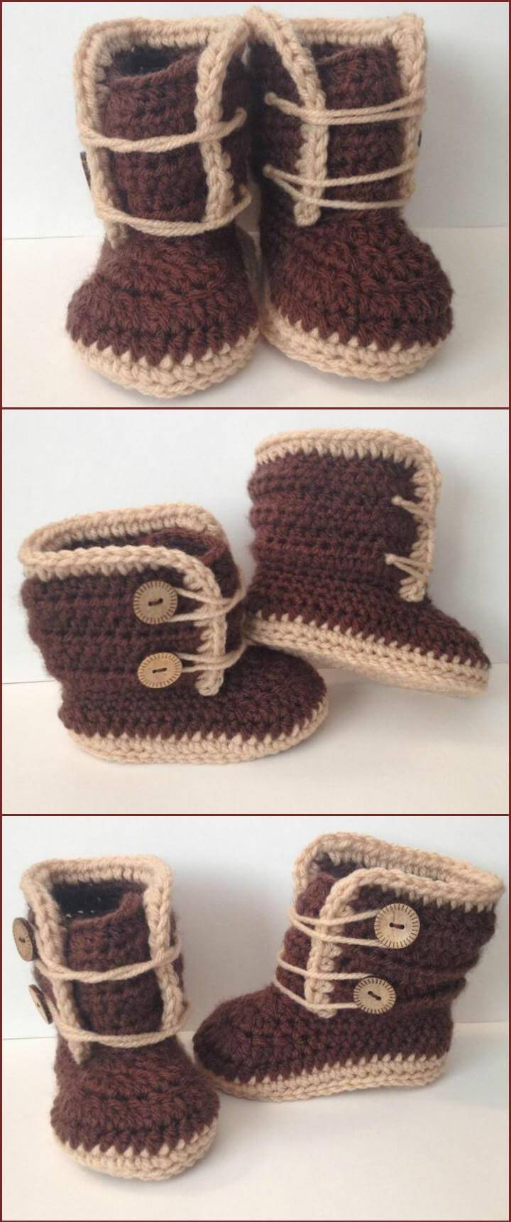 free crochet 6 month baby high ankle shoes