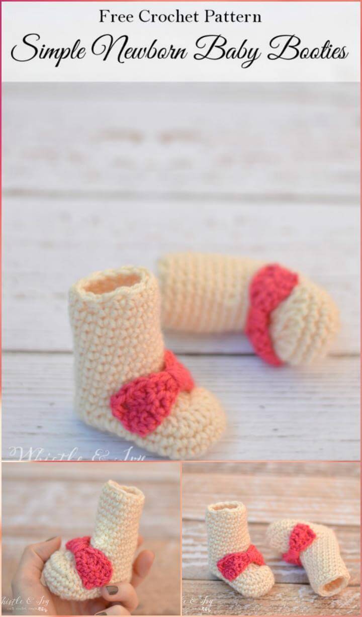 free crochet newborn baby booties