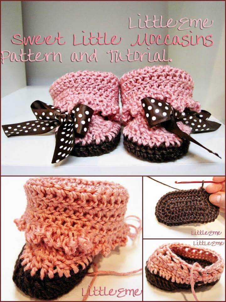 free crochet little moccasins patter