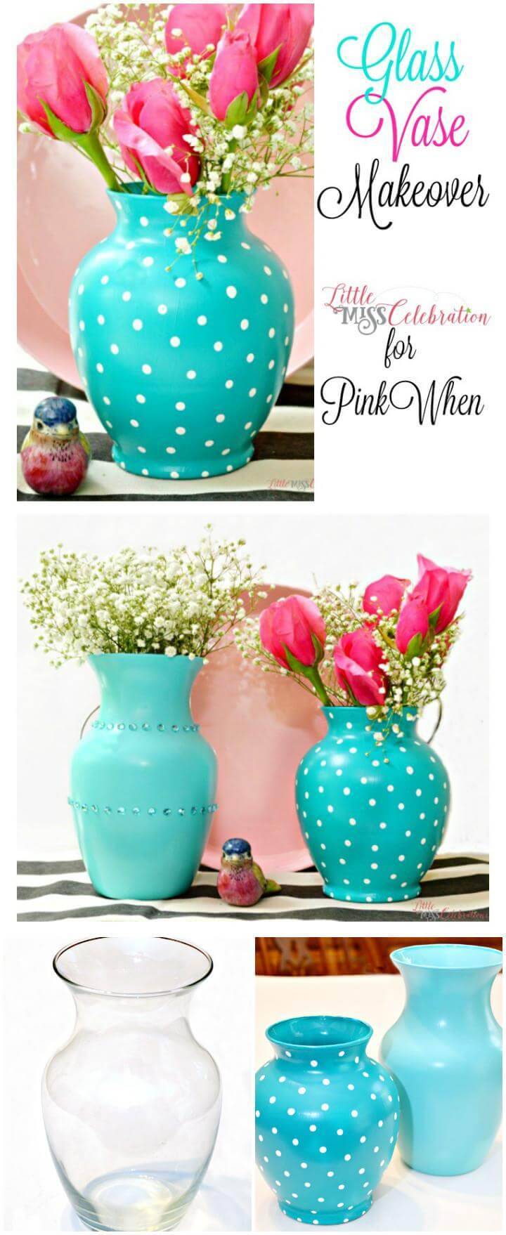 easy yet beautiful glass vase makeover