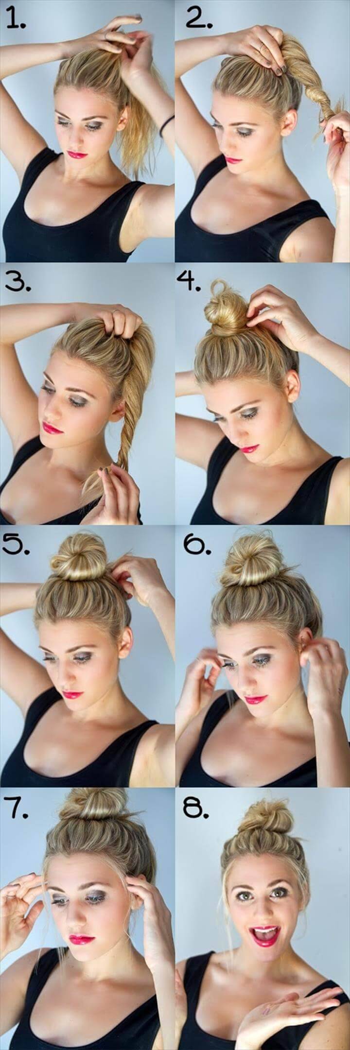 cool twisted bun hairstyle