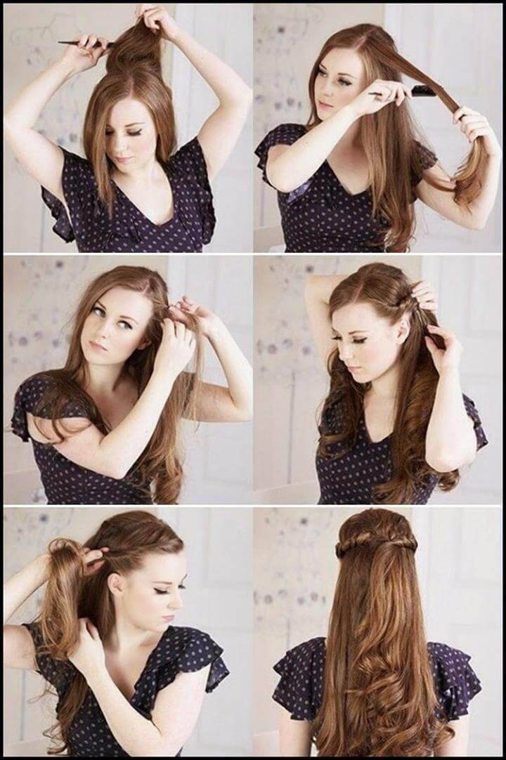 half-twisted hairstyle