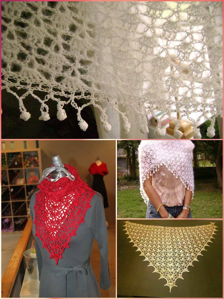 free crochet Elise shawl pattern
