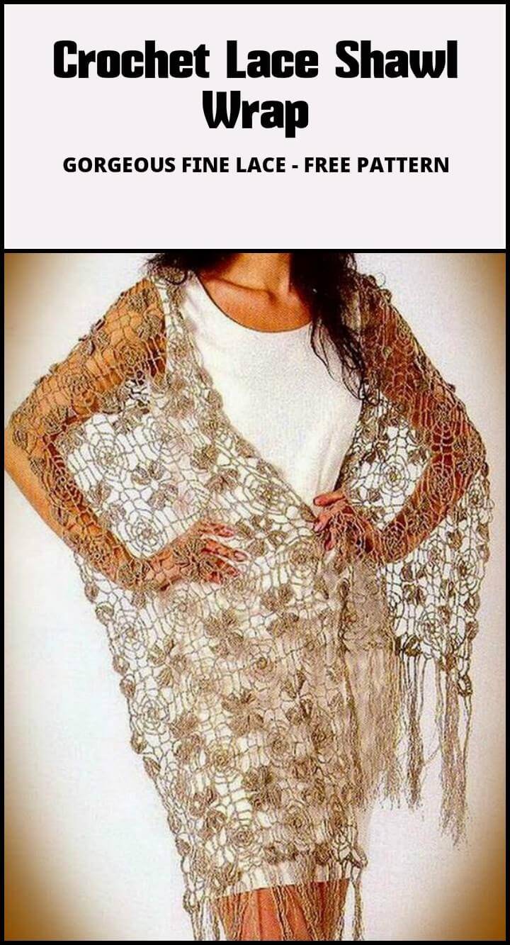 crochet lace shawl wrap