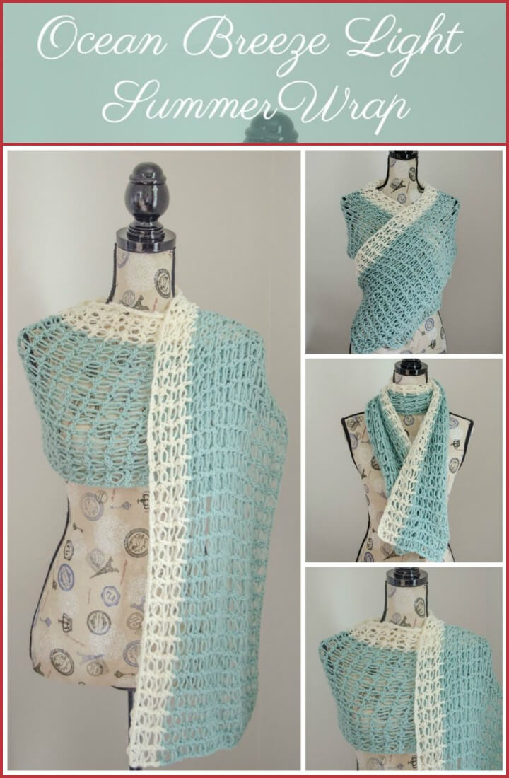 crochet ocean breeze light summer wrap
