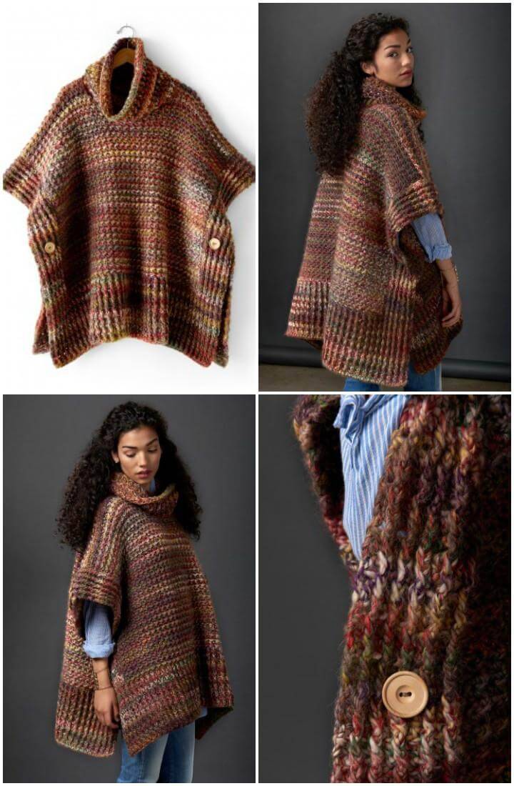 stylish crochet poncho for women