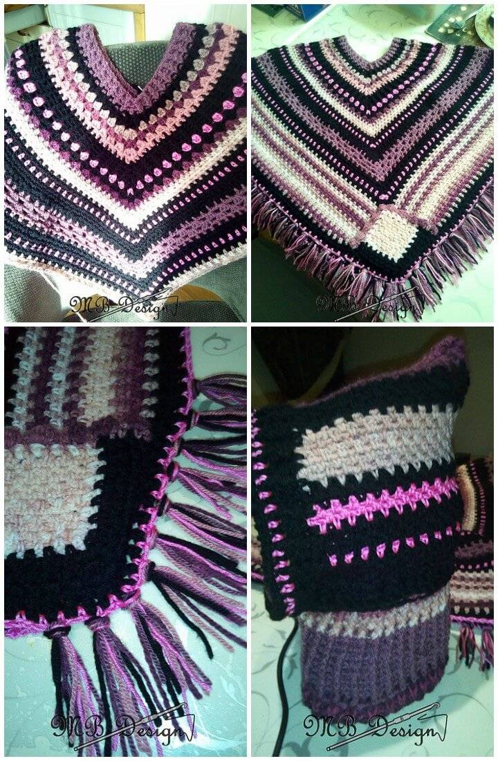 crochet poncho with a pocket
