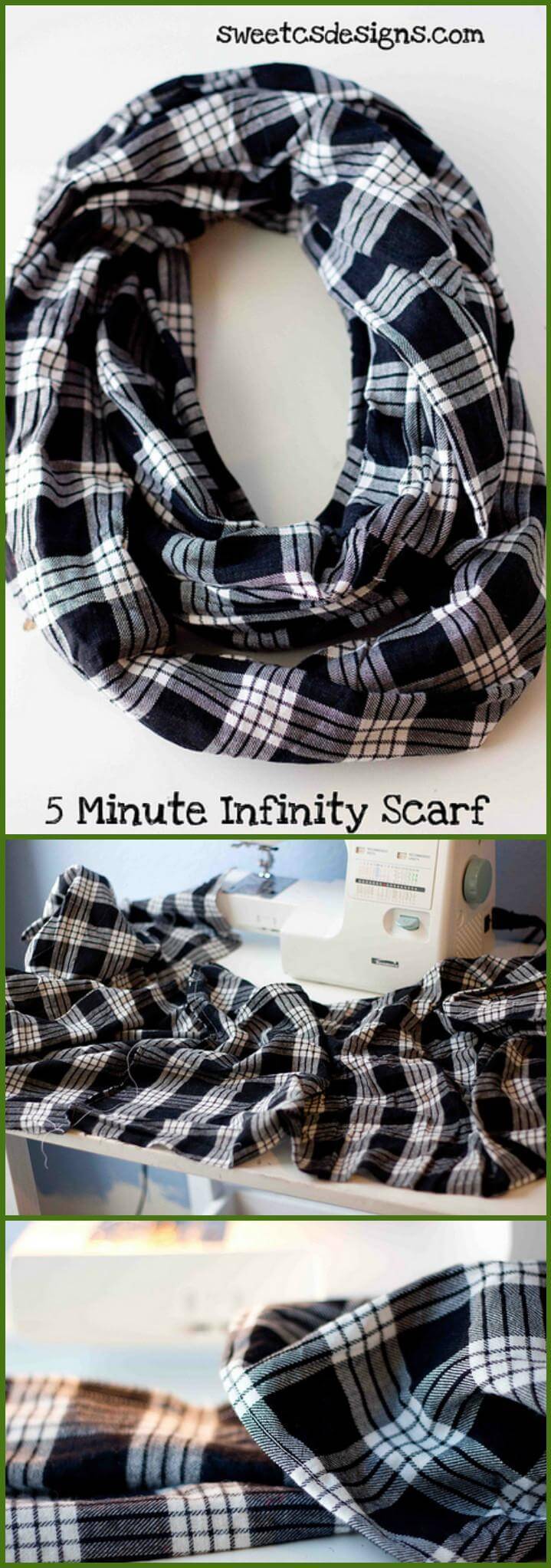 easy 5 minute infinity scarf