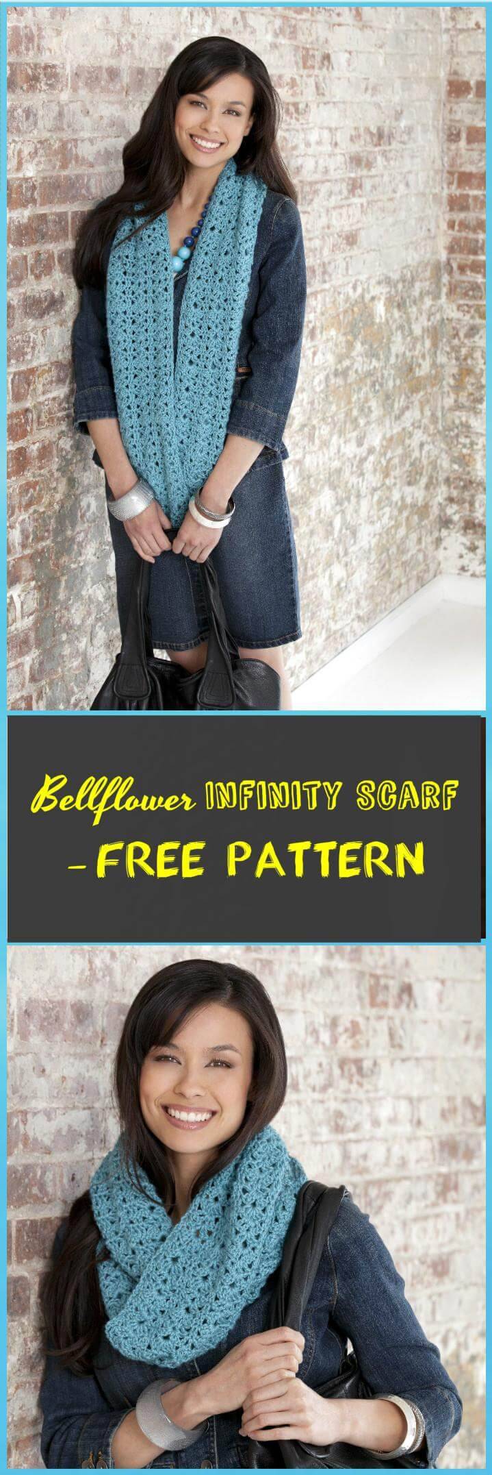 easy bellflower infinity scarf free pattern