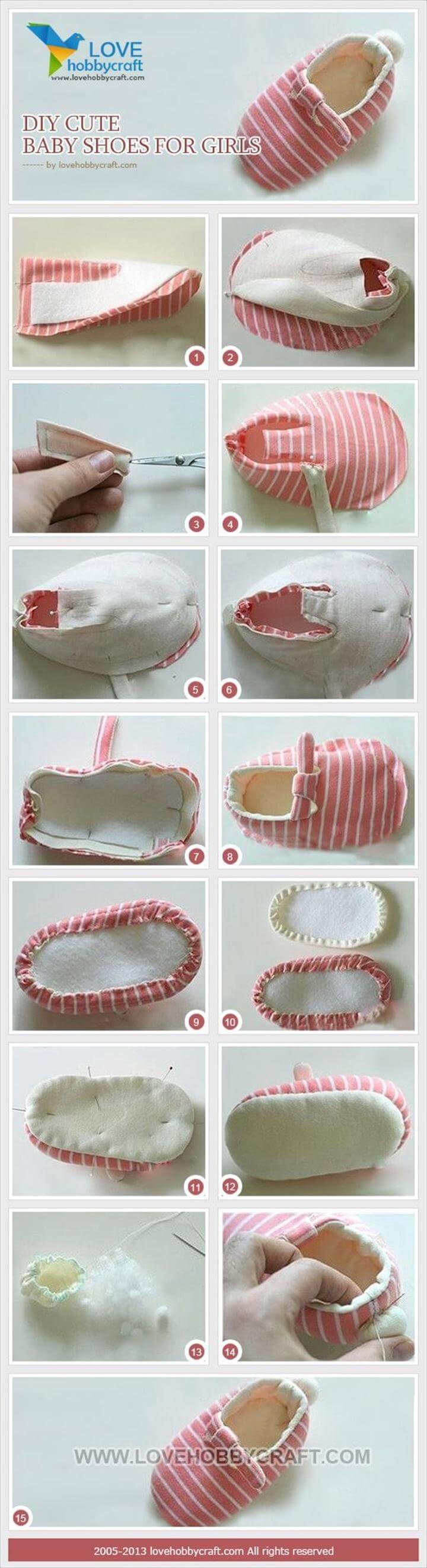 DIY cute baby girls shoes tutorial