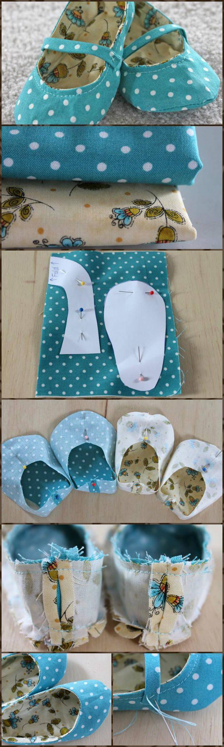 handcrafted fabric baby shoes