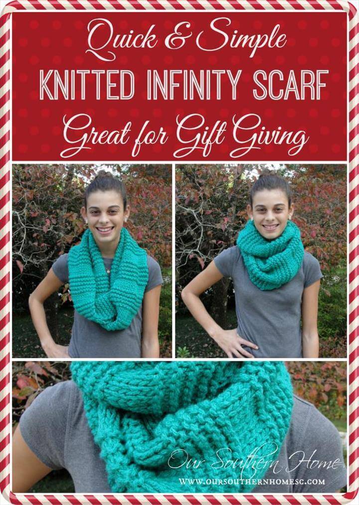 easy knitted infinity scarf