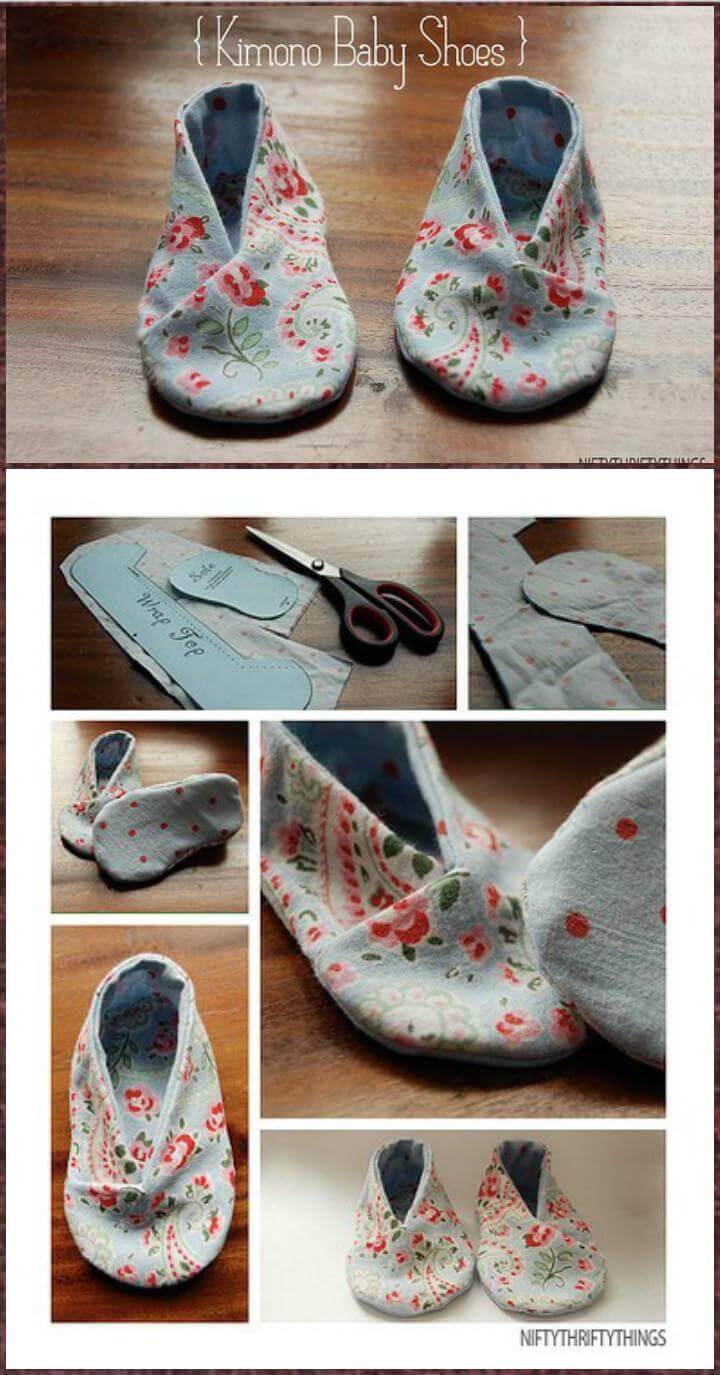handmade kimono baby shoes