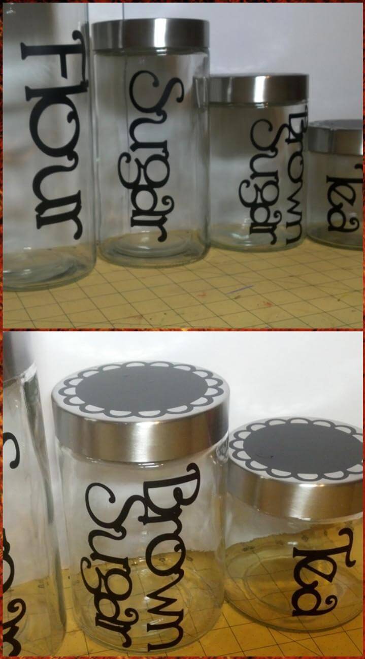 beautiful vinyl canisters