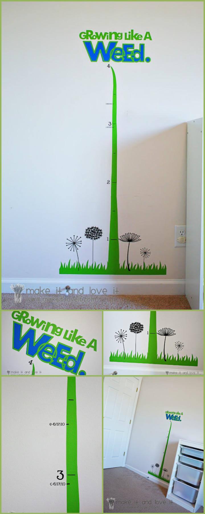 easy vinyl kids room growth chart