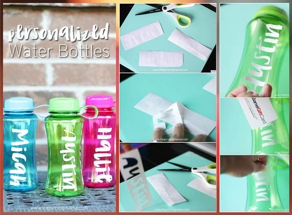 easy vinyl paper transfer customized water bottles